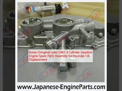 Coreia Oringinal Usado G4EE 4 cilindros Motor de gasolina Peças sobressalentes Assemblagem para Hyundai 1.4L cilindrada