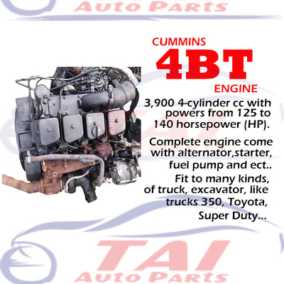 Motor diesel de caminhão 4BT 3.9L 4 cilindros 4BT motor recondicionado