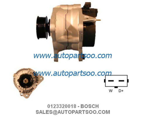 Bom preço 0123320018 0986040330 - Alternador BOSCH 12V 90A Alternadores on-line