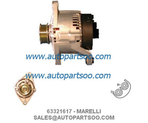 Bom preço 63321361 63321617 - Alternador MARELLI 12V 75A Alternadores on-line