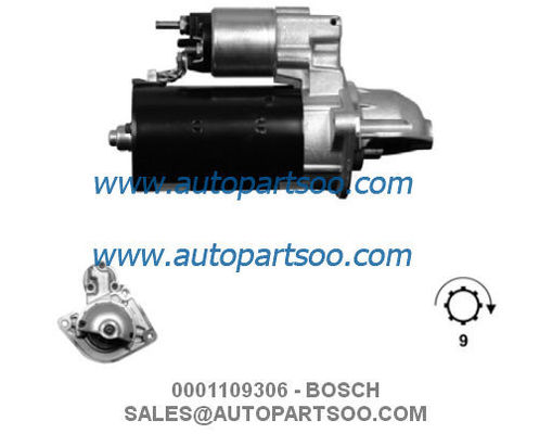 Bom preço 0001109306 0001109307 - Motor de partida BOSCH 12V 2.5KW 9T MOTORES DE ARRANQUE on-line