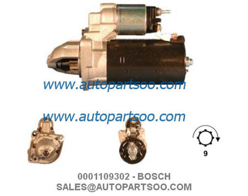 Bom preço 0001109302 0001109303 - Motor de partida BOSCH 12V 2.5KW 9T MOTORES DE ARRANQUE on-line