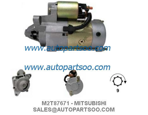 Bom preço M2T87671 0986020091 - Motor de partida MITSUBISHI 12V 2.2KW 9T MOTORES DE ARRANQUE on-line
