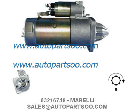 Bom preço 63216748 MT67DB - Motor de partida MARELLI 24V 4KW 9T MOTORES DE ARRANQUE on-line